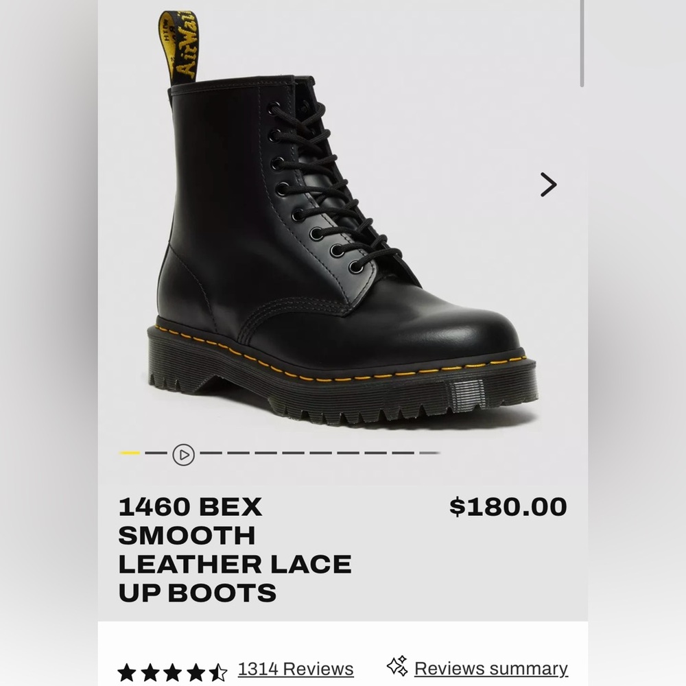🔥NEW in Box! | Dr. Martens 1460 Bex Smooth Leather Lace-Up Boots - Picture 2 of 5